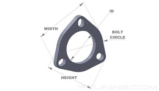 Picture of 3-Bolt Exhaust Flange, 2.25" ID, 304 SS (Each)
