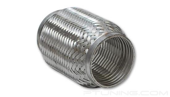 Picture of Turbo Flex Coupling with Interlock Liner, 1.75" ID Inlet/Outlet, 4" Flex length, Stainless Steel