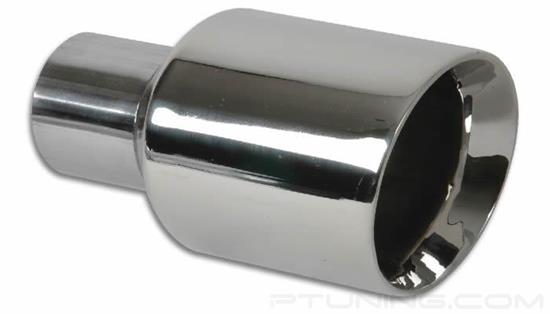 Picture of 3.5" Round Beveled Edge Angle Cut Exhaust Tip (2.25" Inlet, 3.5" Outlet, 7.5" Length, 304 SS)