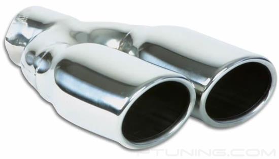 Picture of Oval Rolled Edge Dual Exhaust Tip (2.25" Inlet, 10" Length, 304 SS)