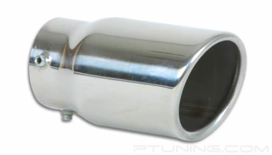 Picture of 3" Round Angle Cut Bolt-On Single-Wall Exhaust Tip (2.25" Inlet, 3" Outlet, 5.5" Length, 304 SS)