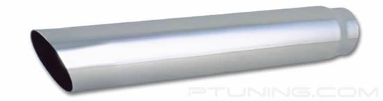 Picture of 4" Truck/SUV Round Angle Cut Single-Wall Exhaust Tip (3" Inlet, 4" Outlet, 20" Length, 304 SS)
