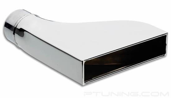 Picture of Rectangular Single-Wall Exhaust Tip (2.5" Inlet, 9.5" Length, 304 SS)