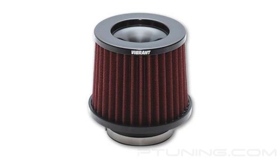 Picture of The Classic Performance Cone Red Air Filter with Black Cap (5.25" OD Cone, 5" Tall, 2.5" ID Inlet)