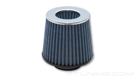 Picture of Open Funnel Performance Cone Blue Air Filter with Chrome Cap(5" OD Cone, 5" Tall, 2.5" ID Inlet)