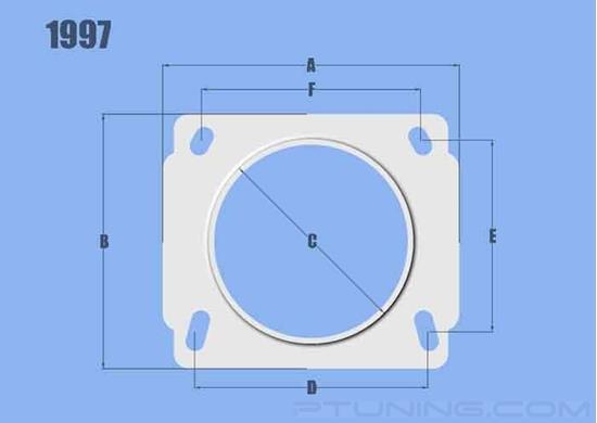 Picture of Mass Air Flow Sensor Adapter Plate with 3" ID Filter Inlet for Nissan, Aluminum