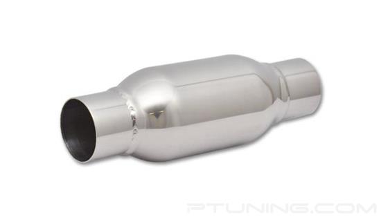 Picture of Round Exhaust Resonator, 2.5" ID Inlet/Outlet, 12" Length, Standard Style, 304 SS