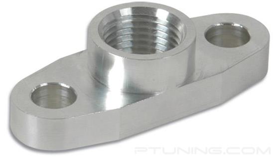 Picture of Billet Aluminum 1/2" NPT Female Oil Drain Flange for T3, T3/T4, T04 Turbo