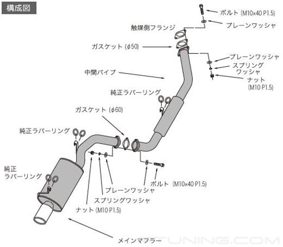 Picture of Legal Series 409 SS Cat-Back Exhaust System with Single Rear Exit