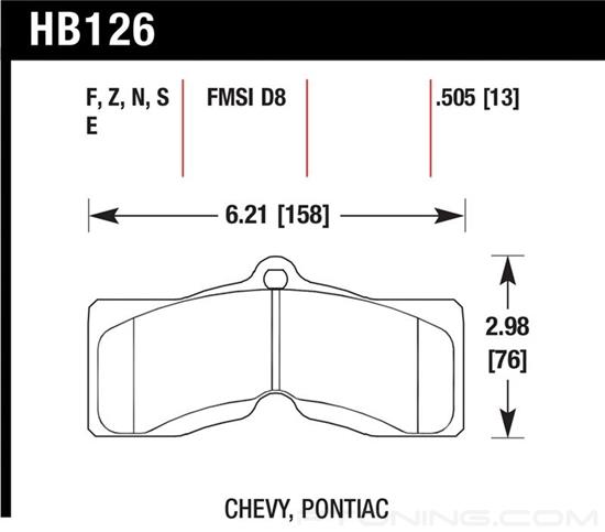 Picture of High Performance Street Rear Brake Pads