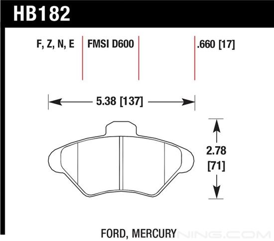 Picture of Motorsports Performance HP Plus Compound Front Brake Pads