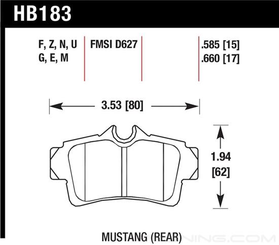 Picture of High Performance Street Rear Brake Pads