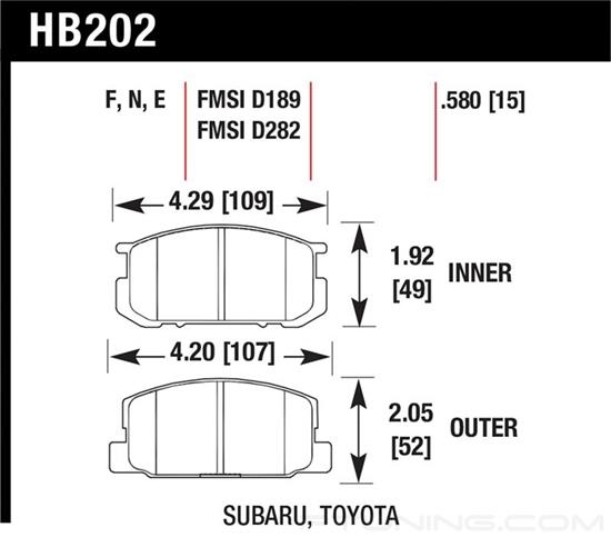 Picture of Motorsports Performance HP Plus Compound Front Brake Pads