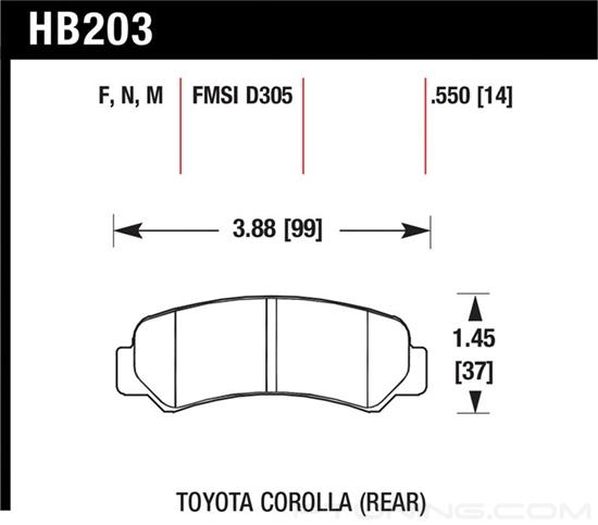Picture of High Performance Street Rear Brake Pads
