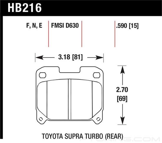 Picture of High Performance Street Rear Brake Pads