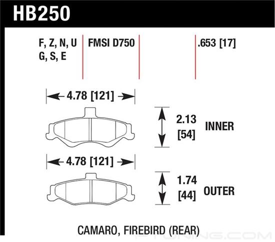 Picture of High Performance Street Rear Brake Pads