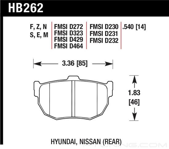 Picture of High Performance Street Rear Brake Pads