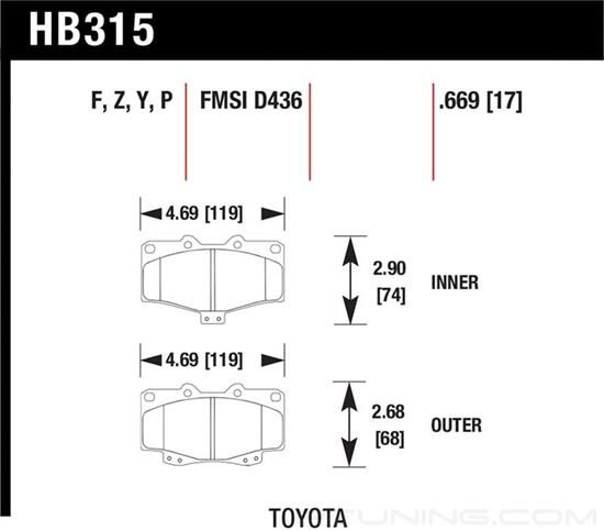 Picture of High Performance Street Front Brake Pads