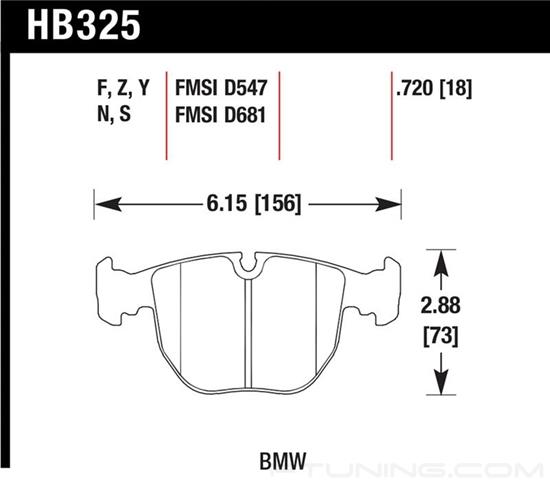Picture of High Performance Street Front Brake Pads