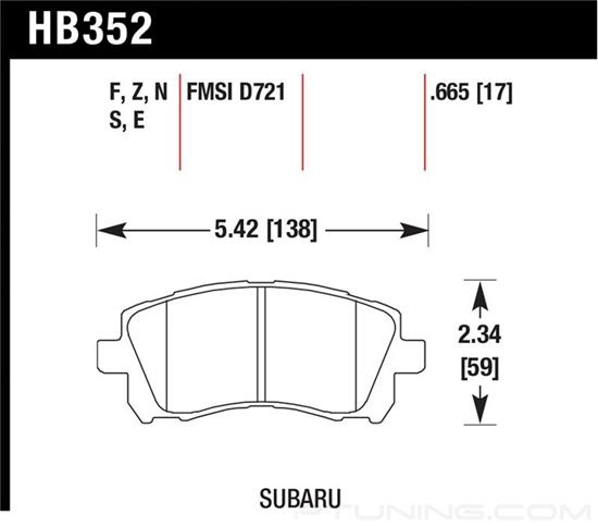 Picture of High Performance Street Front Brake Pads