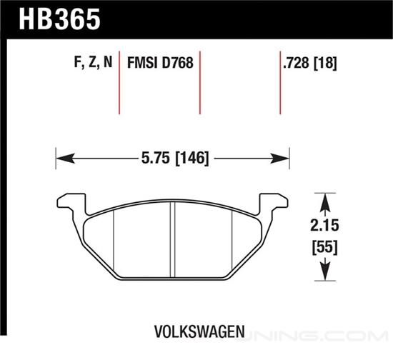 Picture of Motorsports Performance HP Plus Compound Front Brake Pads