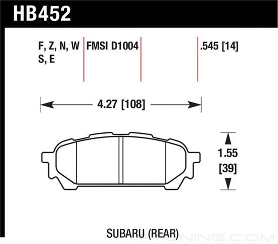 Picture of High Performance Street Rear Brake Pads
