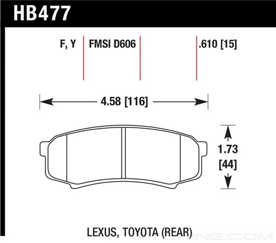 Picture of High Performance Street Rear Brake Pads