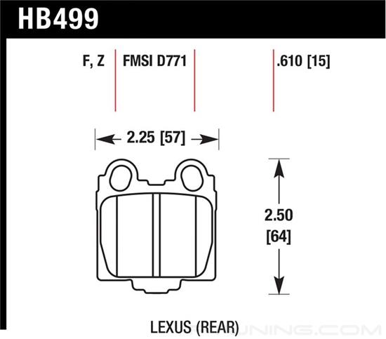 Picture of High Performance Street Rear Brake Pads