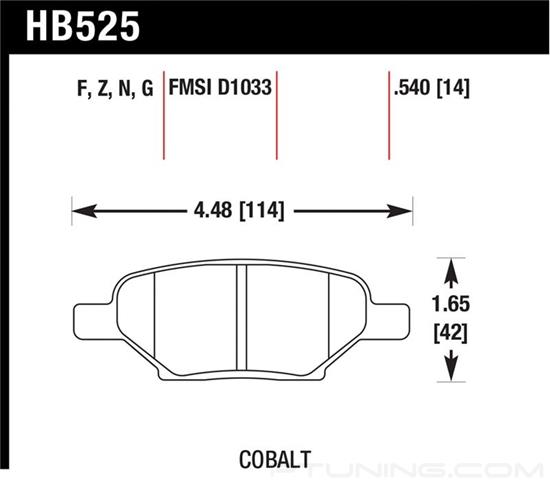 Picture of High Performance Street Rear Brake Pads