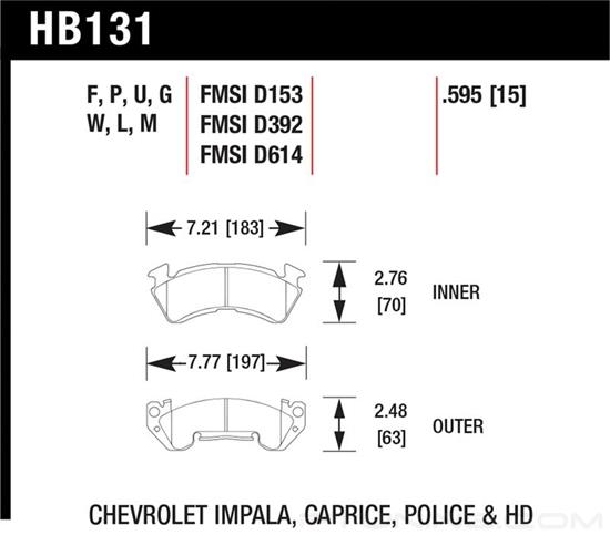 Picture of Motorsports Performance DTC-70 Compound Front Brake Pads