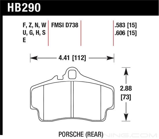 Picture of Motorsports Performance DTC-70 Compound Rear Brake Pads