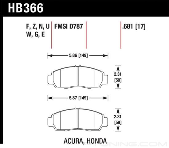 Picture of Motorsports Performance DTC-70 Compound Front Brake Pads