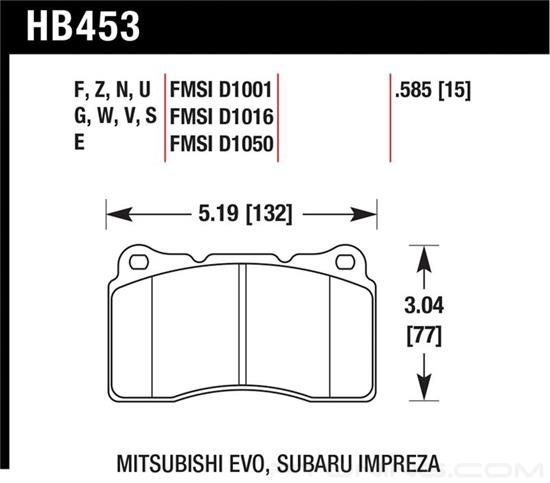 Picture of Motorsports Performance DTC-70 Compound Front Brake Pads