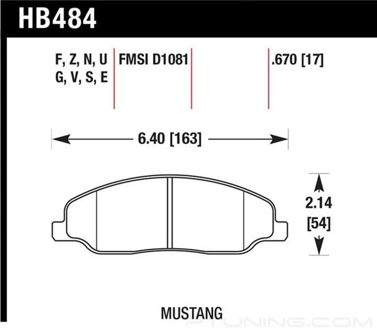 Picture of Motorsports Performance DTC-70 Compound Front Brake Pads