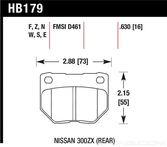 Picture of Motorsports Performance HT-10 Compound Rear Brake Pads
