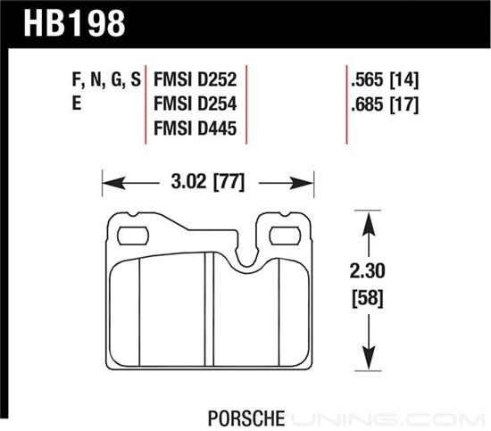 Picture of Motorsports Performance HT-10 Compound Rear Brake Pads