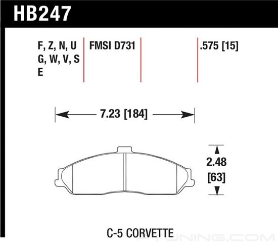 Picture of Motorsports Performance HT-10 Compound Front Brake Pads