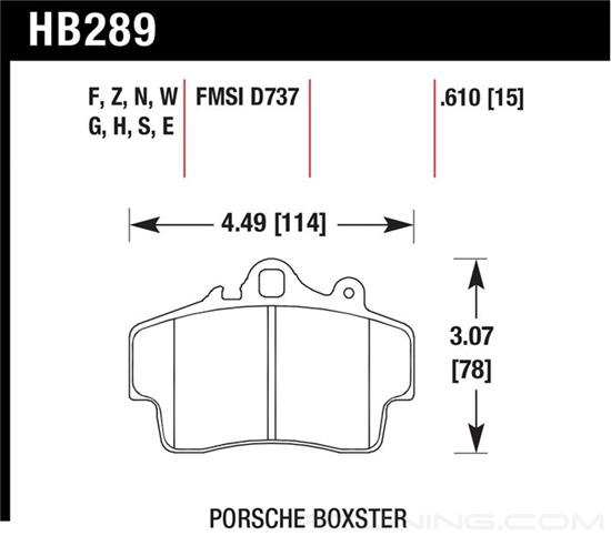 Picture of Motorsports Performance HT-10 Compound Front Brake Pads