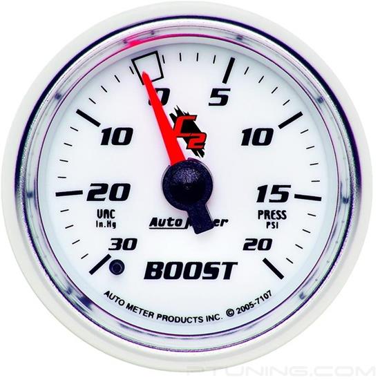Picture of C2 Series 2-1/16" Boost/Vacuum Gauge, 30 In Hg/20 PSI