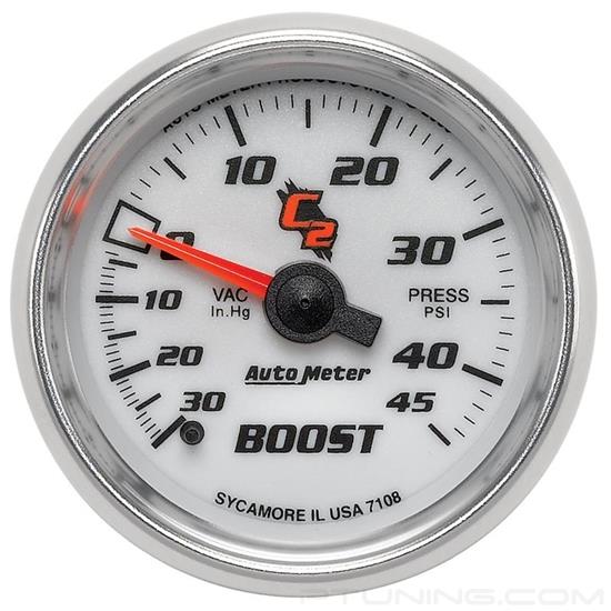 Picture of C2 Series 2-1/16" Boost/Vacuum Gauge, 30 In Hg/45 PSI
