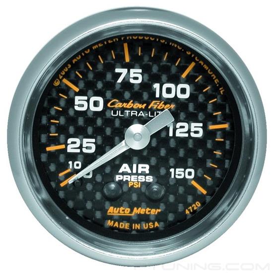 Picture of Carbon Fiber Series 2-1/16" Air Pressure Gauge, 0-150 PSI