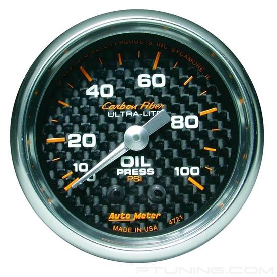 Picture of Carbon Fiber Series 2-1/16" Oil Pressure Gauge, 0-100 PSI