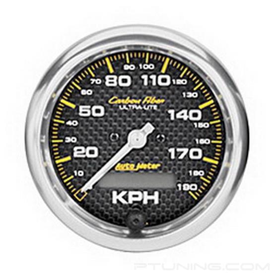 Picture of Carbon Fiber Series 3-3/8" Speedometer Gauge, 0-190 KPH