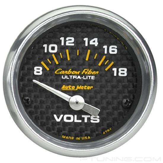 Picture of Carbon Fiber Series 2-1/16" Voltmeter Gauge, 8-18V