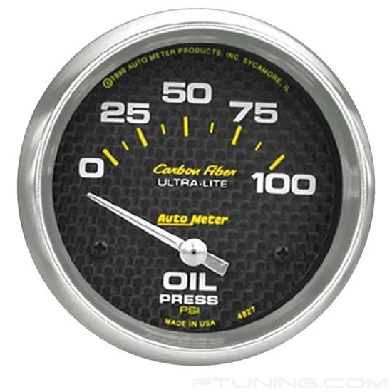 Picture of Carbon Fiber Series 2-5/8" Oil Pressure Gauge, 0-100 PSI