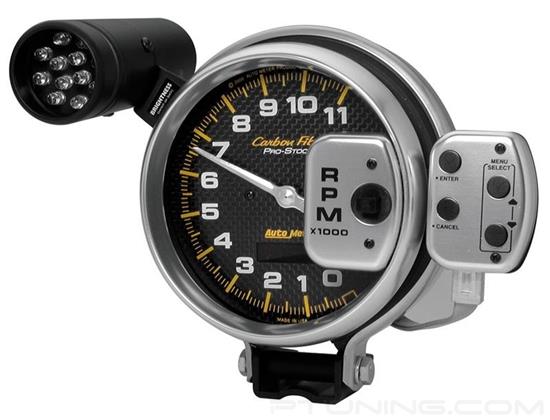 Picture of Carbon Fiber Series 5" Pedestal Tachometer Gauge, 0-11,000 RPM