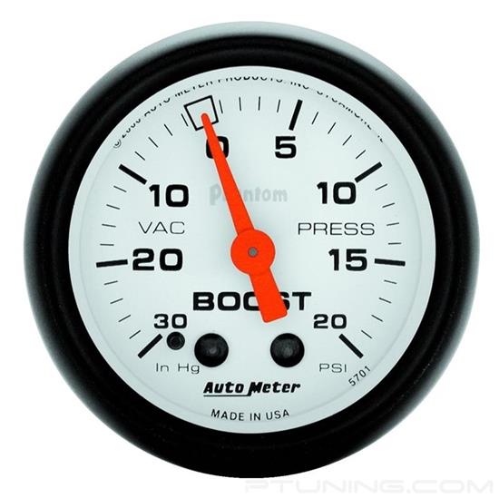 Picture of Phantom Series 2-1/16" Boost/Vacuum Gauge, 30 In Hg/20 PSI