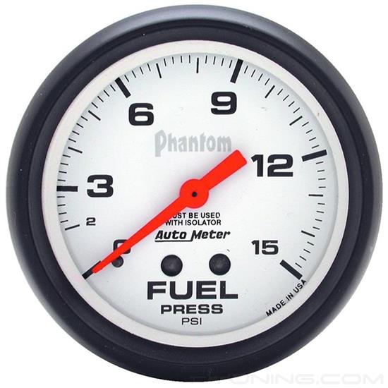 Picture of Phantom Series 2-5/8" Fuel Pressure Gauge with Isolator, 0-15 PSI