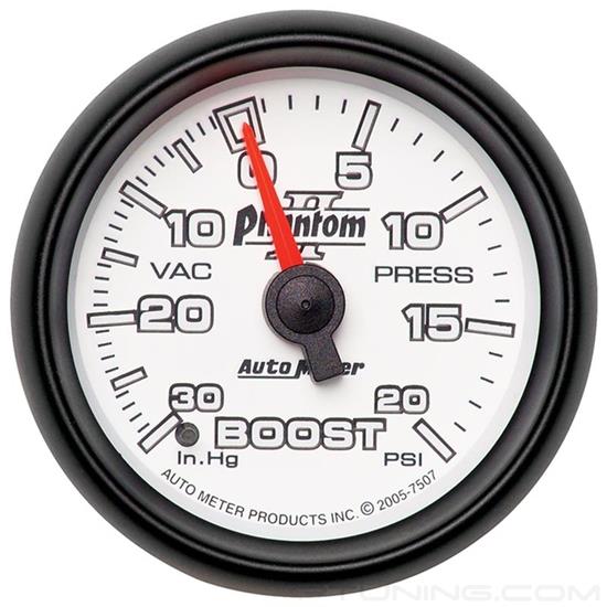 Picture of Phantom II Series 2-1/16" Boost/Vacuum Gauge, 30 In Hg/20 PSI
