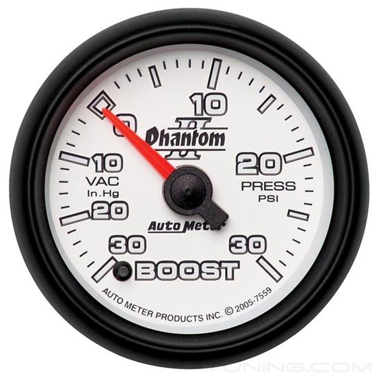 Picture of Phantom II Series 2-1/16" Boost/Vacuum Gauge, 30 In Hg/30 PSI